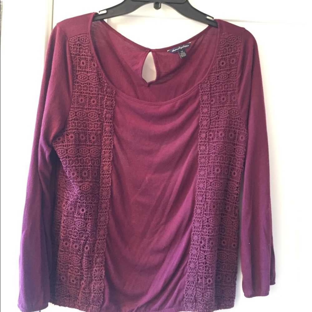 American Eagle blouse, burgundy